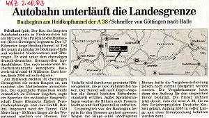 Hannoversche Allgemeine Zeitung 02.10.2003; zum Vergr��ern bitte anklicken !