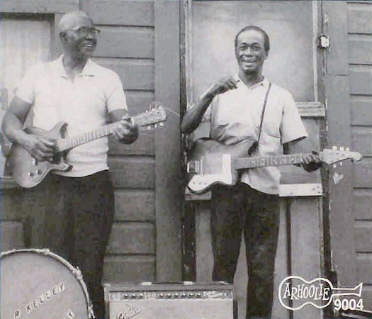 A R T H U R &nbsp; 'Guitar' &nbsp; K E L L Y; source: Front cover of Arhoolie CD 9004; photographer: Terry Pattison/Chris Strachwitz (?)