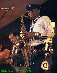 A.C. Reed with Maurice John Vaughn, 1985; source: Les Génies du Blues, Volume 5.- Paris (Editions<br>Atlas) 1993, p. 74; photographer: Jean-Pierre Leloir; click to enlarge!